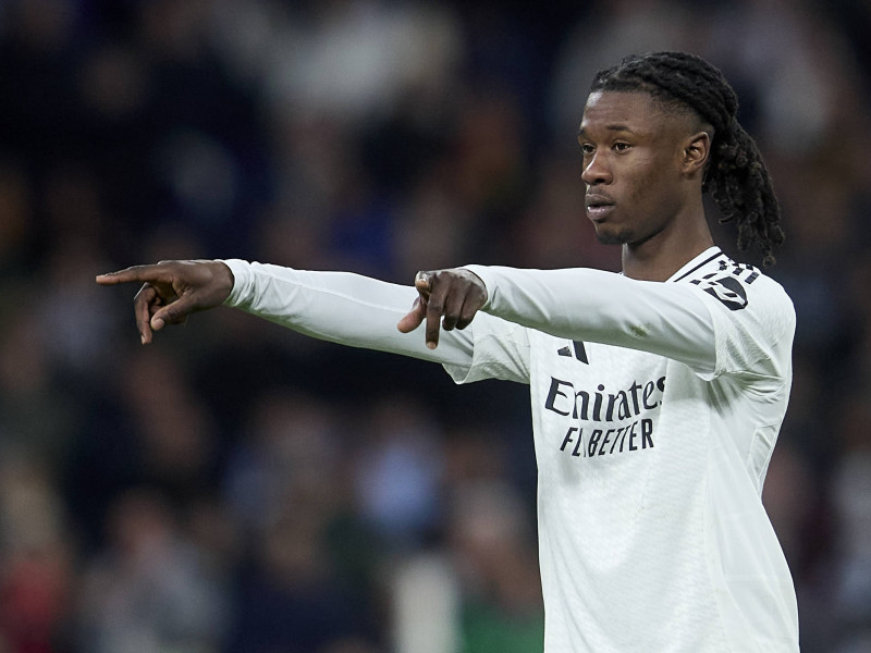 Camavinga acabó lesionado el partido ante el Celta de Vigo.