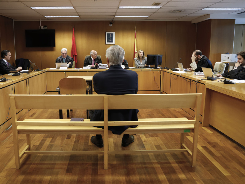 Carlo Ancelotti, durante su juicio en la Audiencia Provincial de Madrid por presunto fraude fiscal.