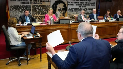 Un momento de la comparecencia del ministro Óscar Puente en la comisión del caso Koldo en el Senado